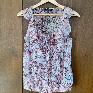 Express Sheer Ruffle Sleeveless Blouse